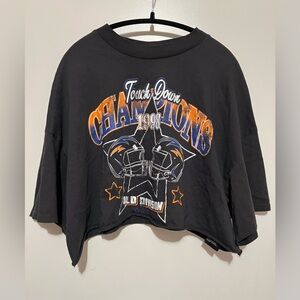 Women’s Divided Cropped T Shirt Top